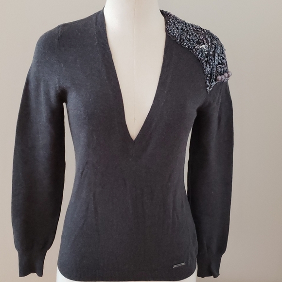 🌲LIU●JEANS by LiuJo wool grey sweater - Picture 1 of 8